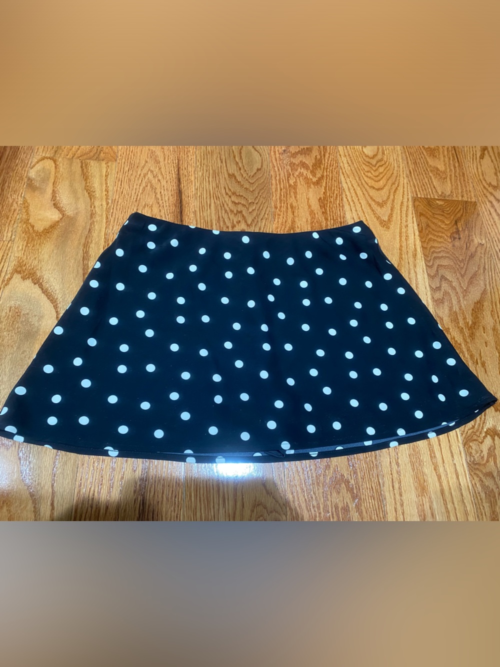 Abercrombie & F Black Polka Dot A-Line Skirt Classic Women's Skirt/ Size Small